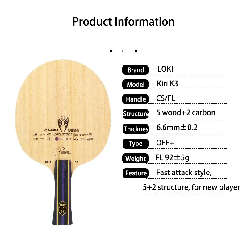 Original LOKI Kirin K3 Table T - Table Tennis Kit Bag recension och pris