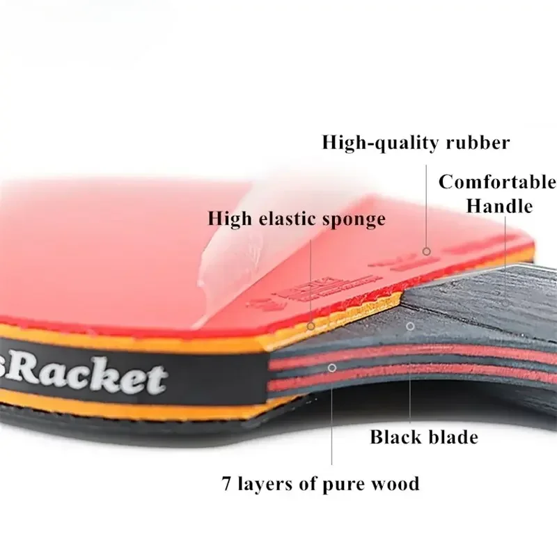 6 Star Table Tennis Racket 2PC - Table Tennis Kit Bag recension och pris